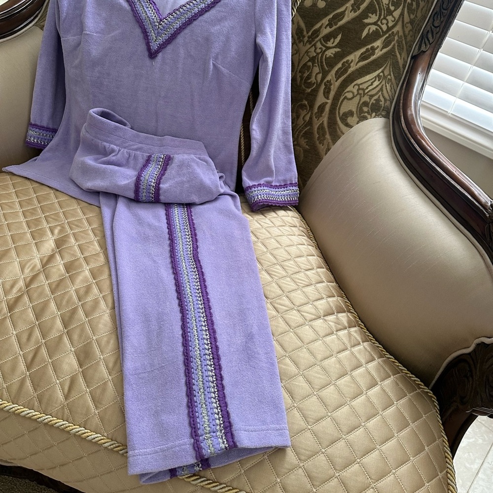Boston Proper Lavender Terry Two-Piece Set